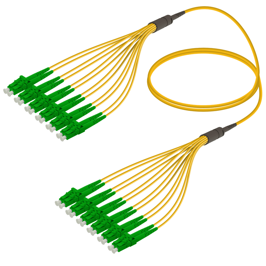 LC/APC-LC/APC | 12 Fibers Fanout | Single Mode G657.A2 | 3.0/1.8mm