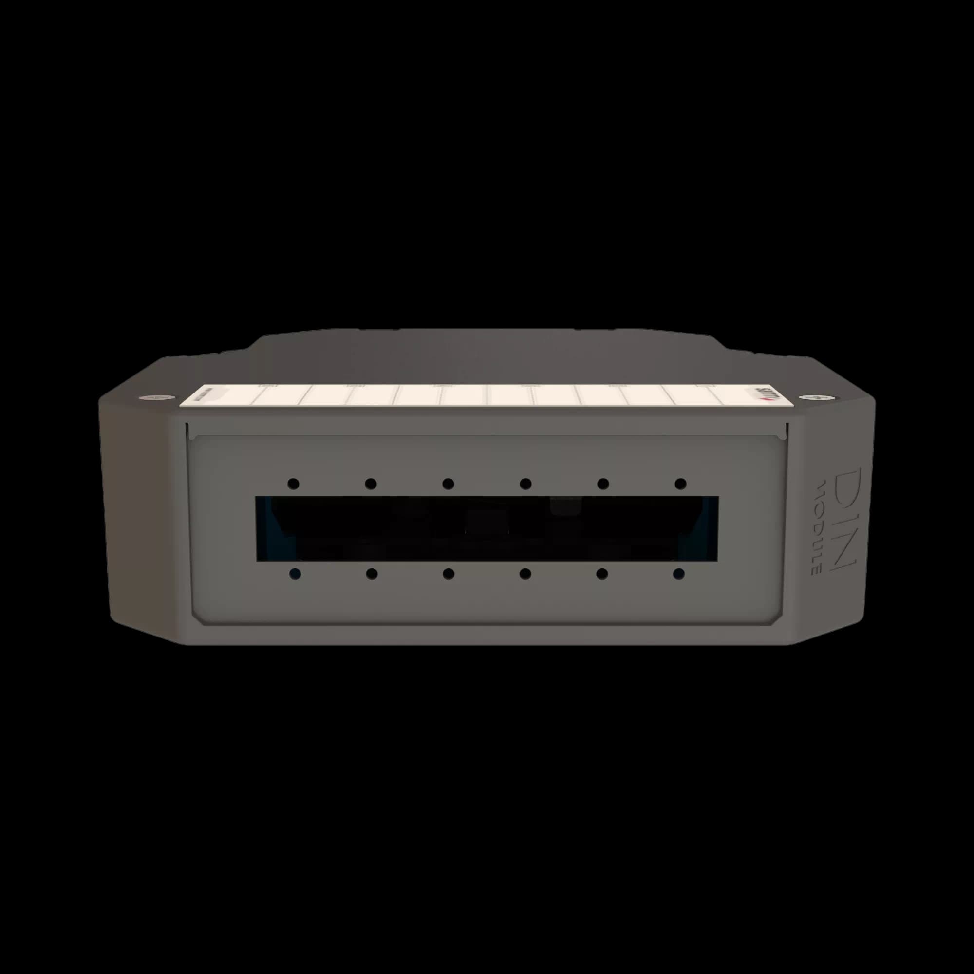 DIN Rail Termination Box | Straight | DP10 Empty (E2000 DX), vista 3