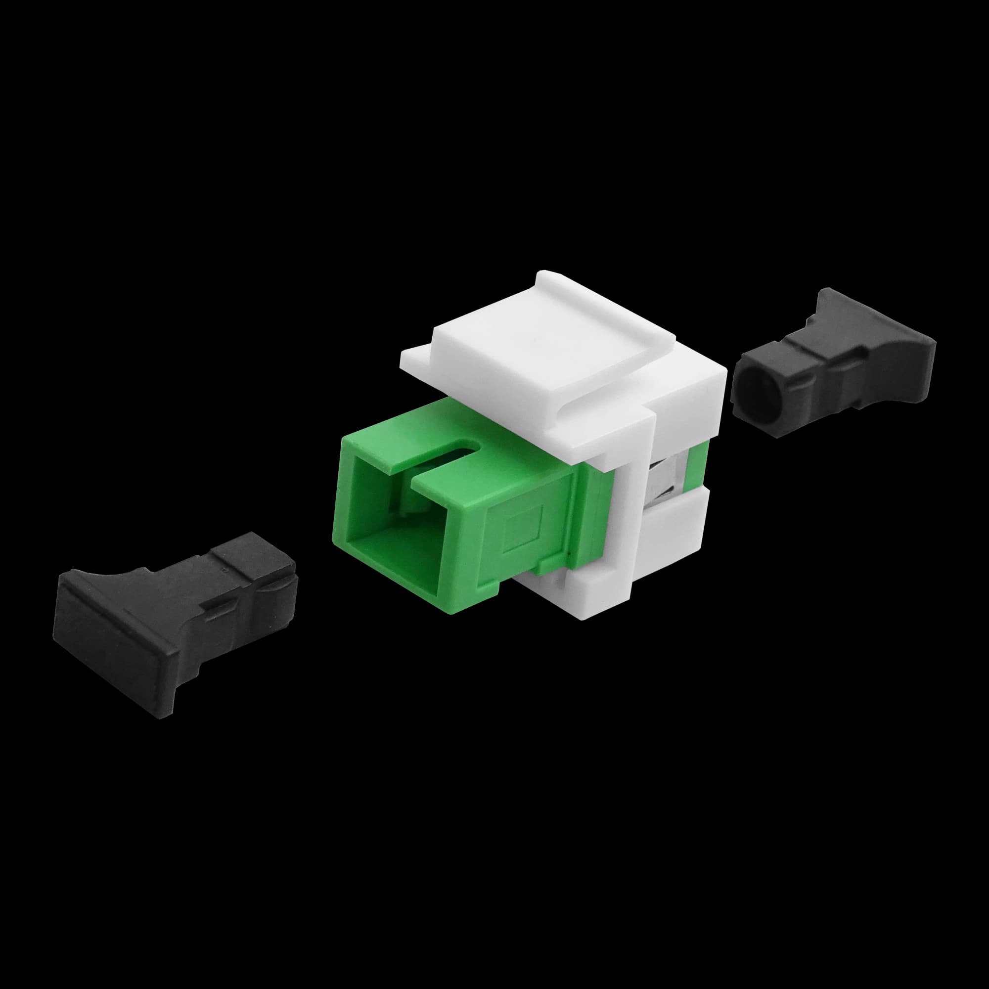 SC Simplex Keystone Coupler | w/ Clip Fiber Optic, vista 4