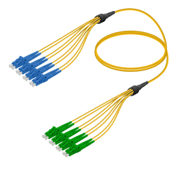 LC/UPC-LC/APC | 8 Fibers Fanout | Single Mode G657.A2 | 3.0/1.8mm, vista 2