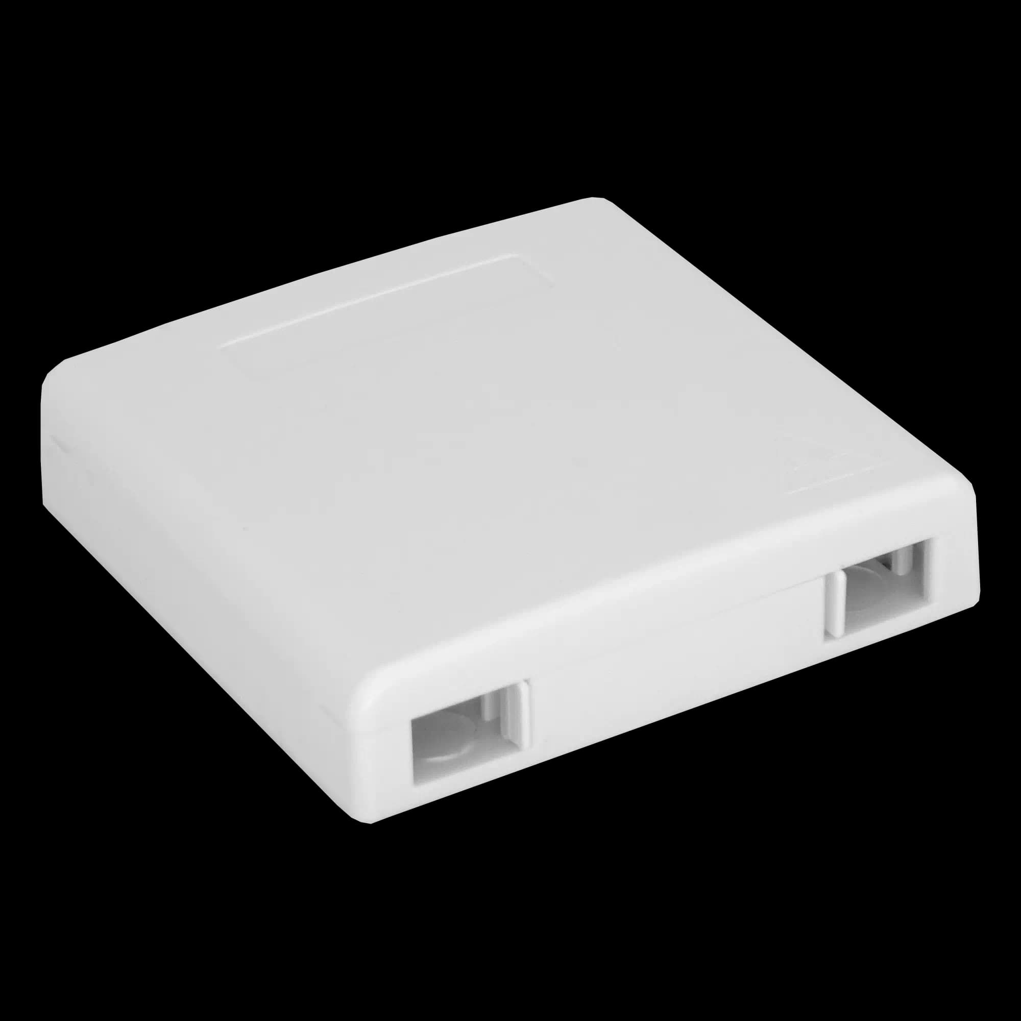 Indoor Termination Box | 2 Patch 2 Fibers 2 Ports | Wall Outlet, vista 3