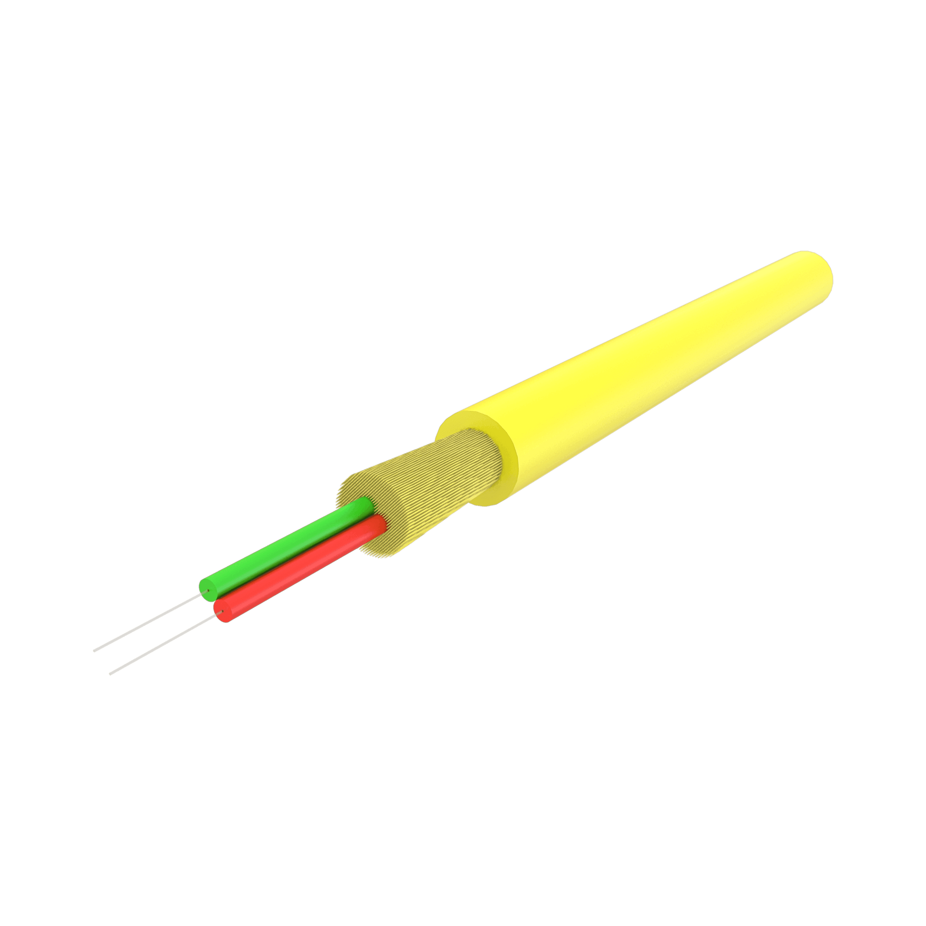 Duplex Round Fiber Optic Cable 2.1 mm | I-VT6(ZN-AY)H 1x2 | 1000 meters
