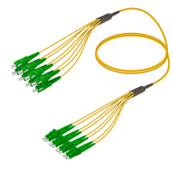 SC/APC-LC/APC | 8 Fibers Fanout | Single Mode G657.A2 | 3.0/1.8mm, vista 2