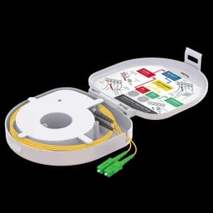 Through Type Fiber Optic OTDR Launch Box | Single Mode G657.A2 | SC APC/SC APC | 150 meters