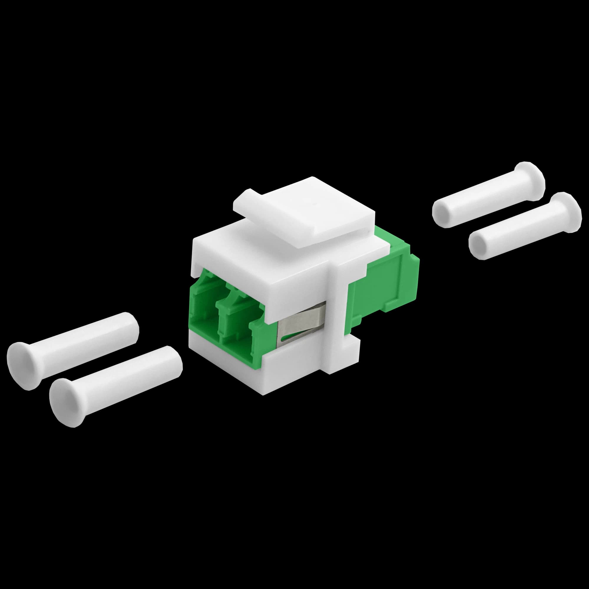 LC Duplex Keystone Coupler | w/ Clip Fiber Optic, vista 8
