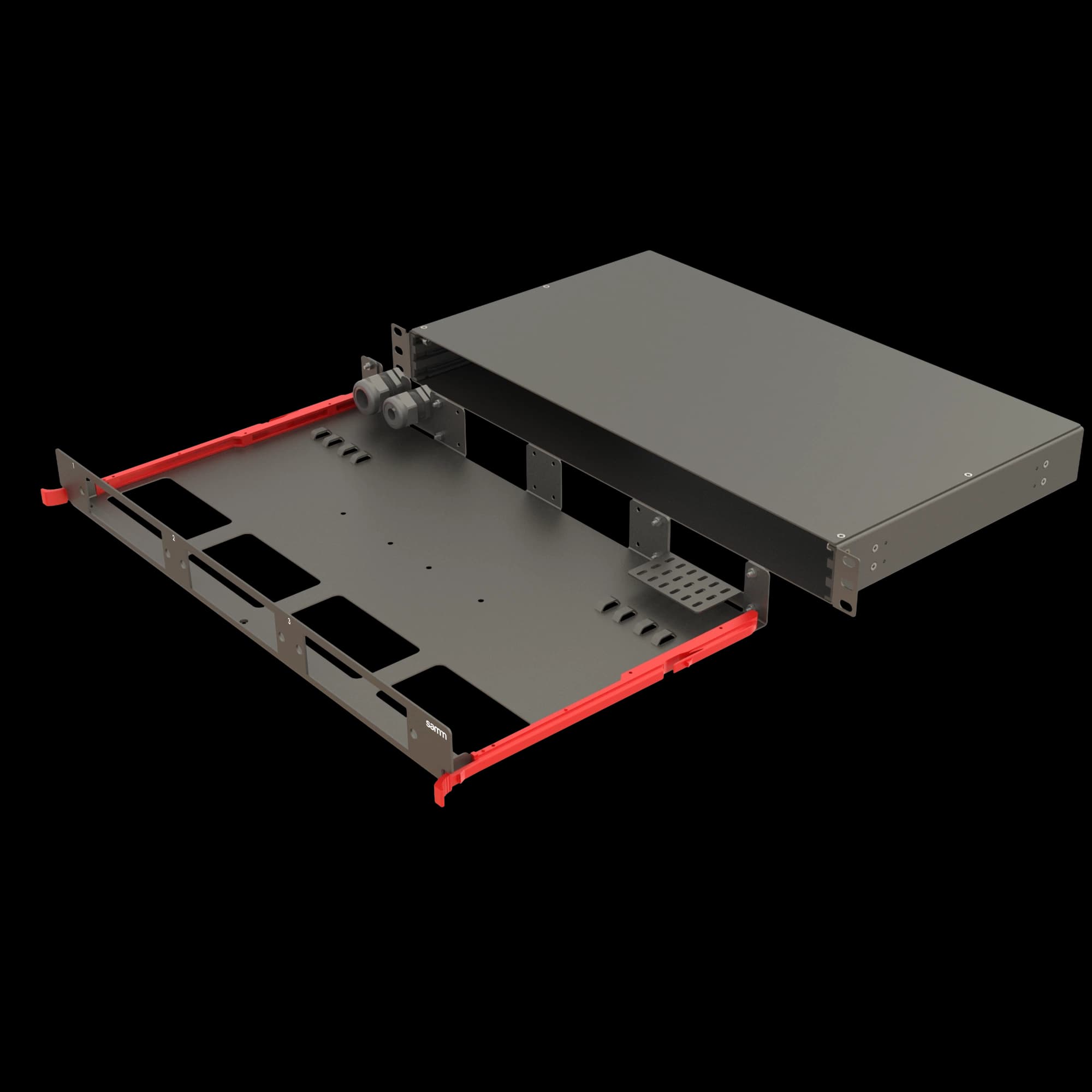 Bright Series | Rail Sliding | 3 Modular Slots | Empty Patch Panel