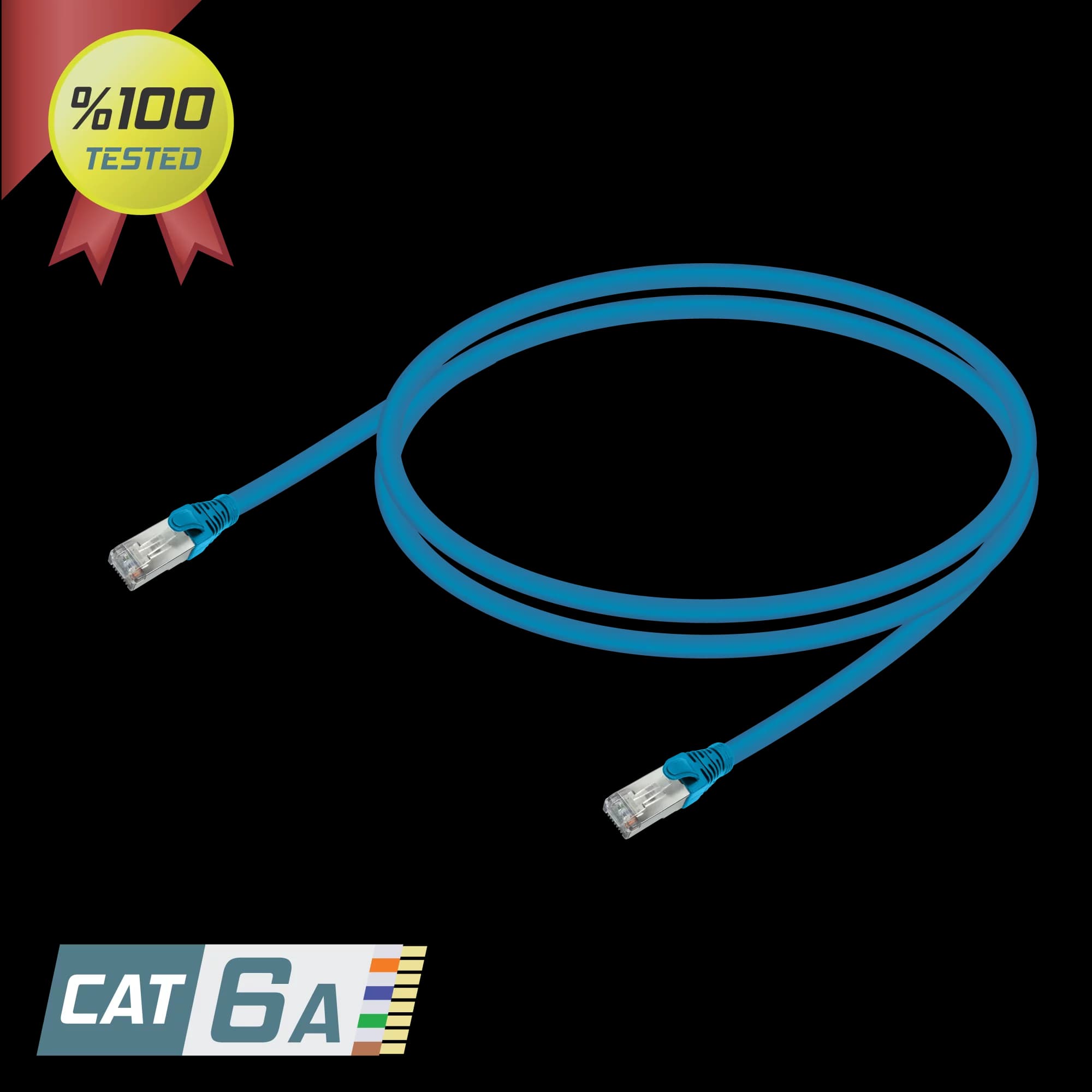 CAT6A S/FTP 26AWG Patch Cord | LSZH | Blue