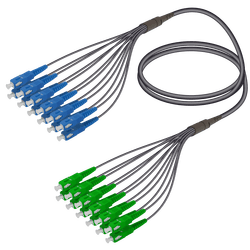 SC/UPC-SC/APC | 12 Fibers Universal Fanout | Single Mode G657.A2 | 4.8/1.8mm, vista 2
