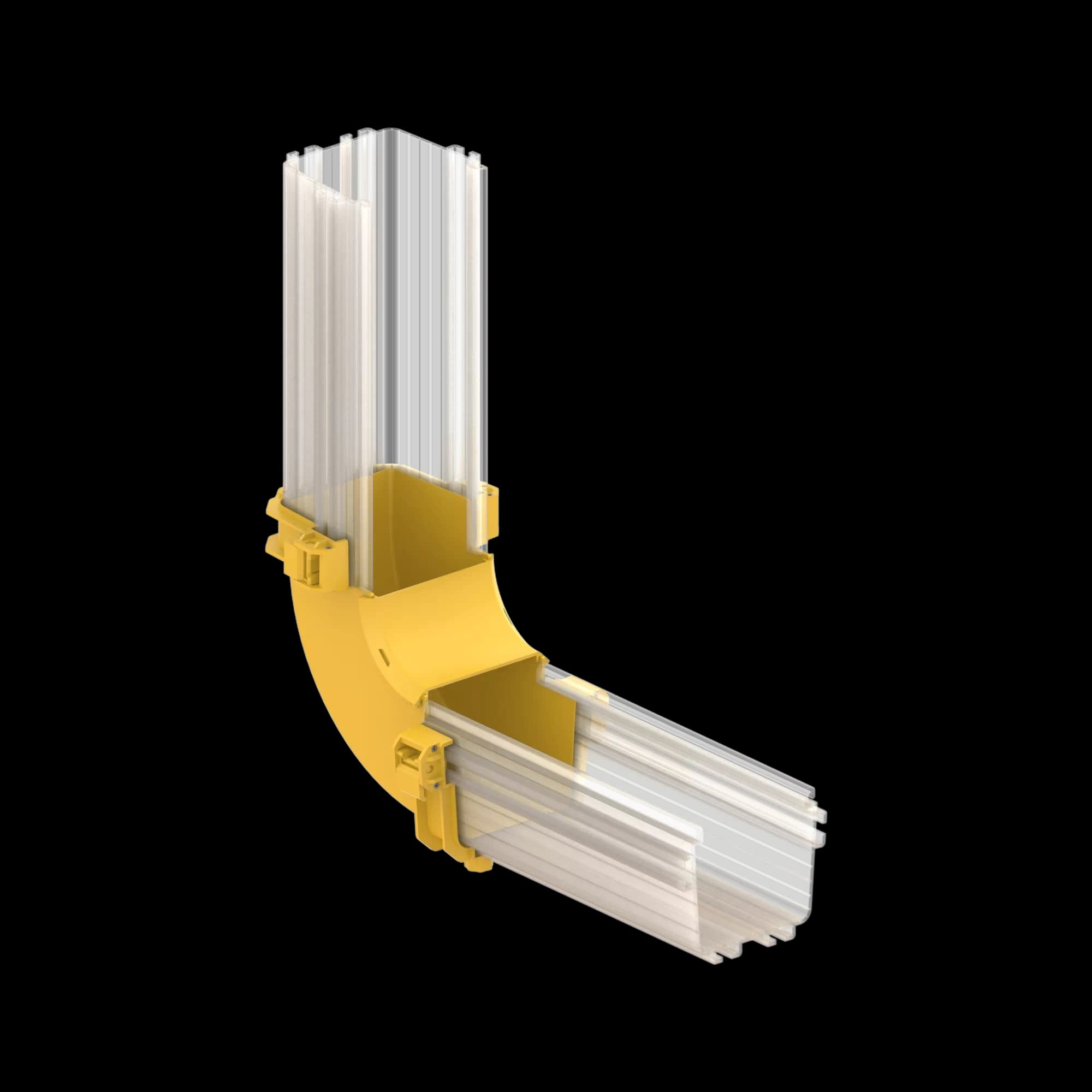 FDS_200mm 90˚ Vertical Inside Elbow Body, vista 3