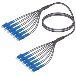 LC/UPC-LC/UPC | 12 Fibers Universal Fanout | Single Mode G657.A2 | 4.8/1.8mm, vista 2