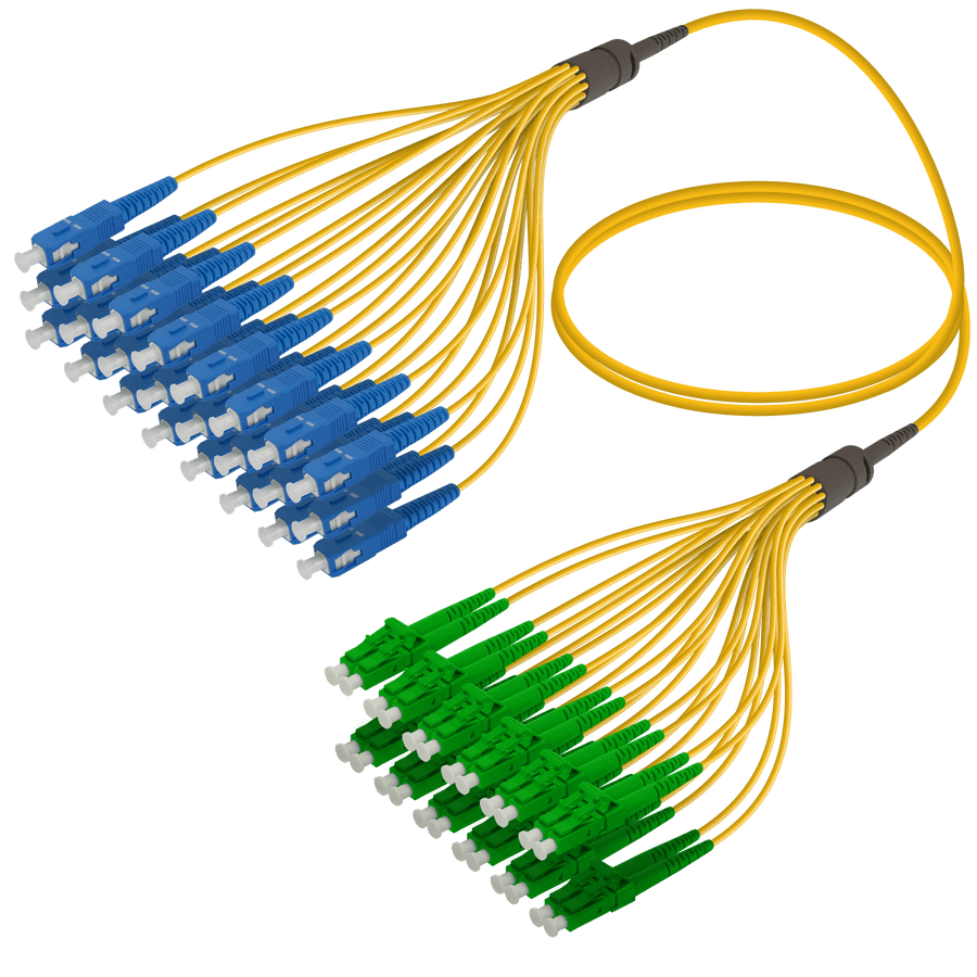 SC/UPC-LC/APC | 24 Fibers Fanout | Single Mode G657.A2 | 3.0/1.8mm