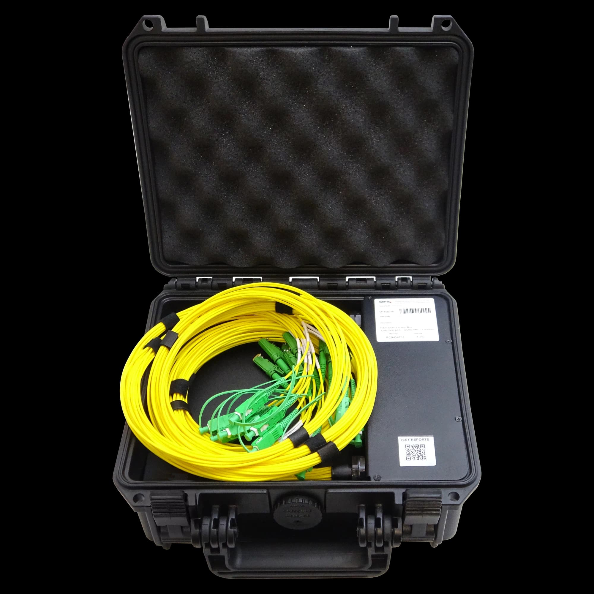 Hard Case Protected Multi-fiber OTDR Launch Boxes (Up to 12 Fibers)