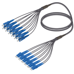 SC/UPC-LC/UPC | 12 Fibers Universal Fanout | Single Mode G657.A2 | 4.8/1.8mm, vista 2