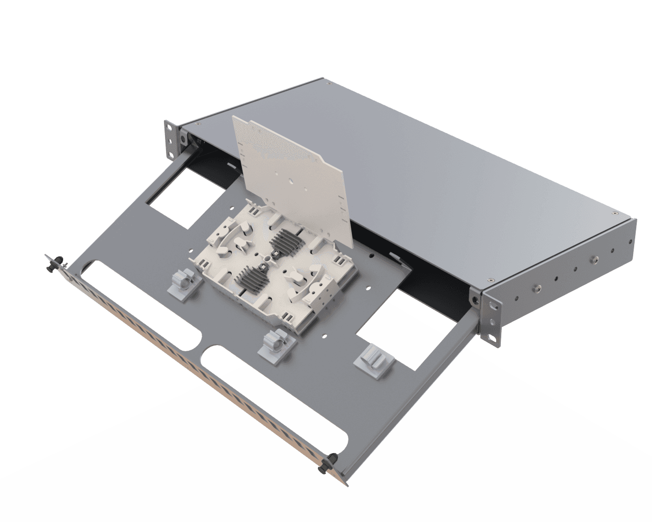 Aluminium 1U Empty Panel | 24 Holes | AL01, vista 2