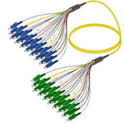 LC/UPC-LC/APC | 24 Fibers Fanout | Single Mode G657.A2 | 3.0/0.9mm, vista 2