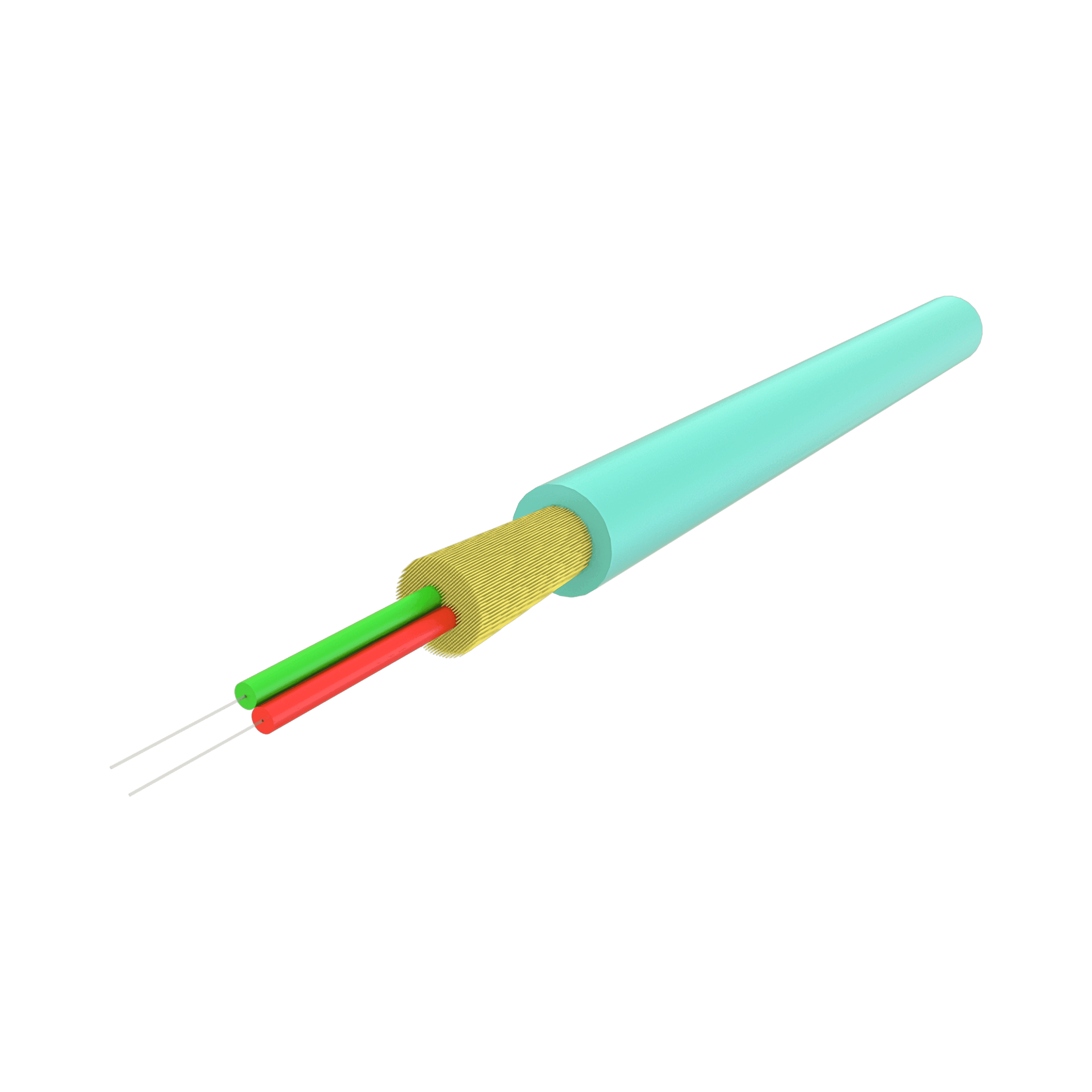 Duplex Round Fiber Optic Cable 2.1 mm | I-VT6(ZN-AY)H 1x2 | 1000 meters, vista 3