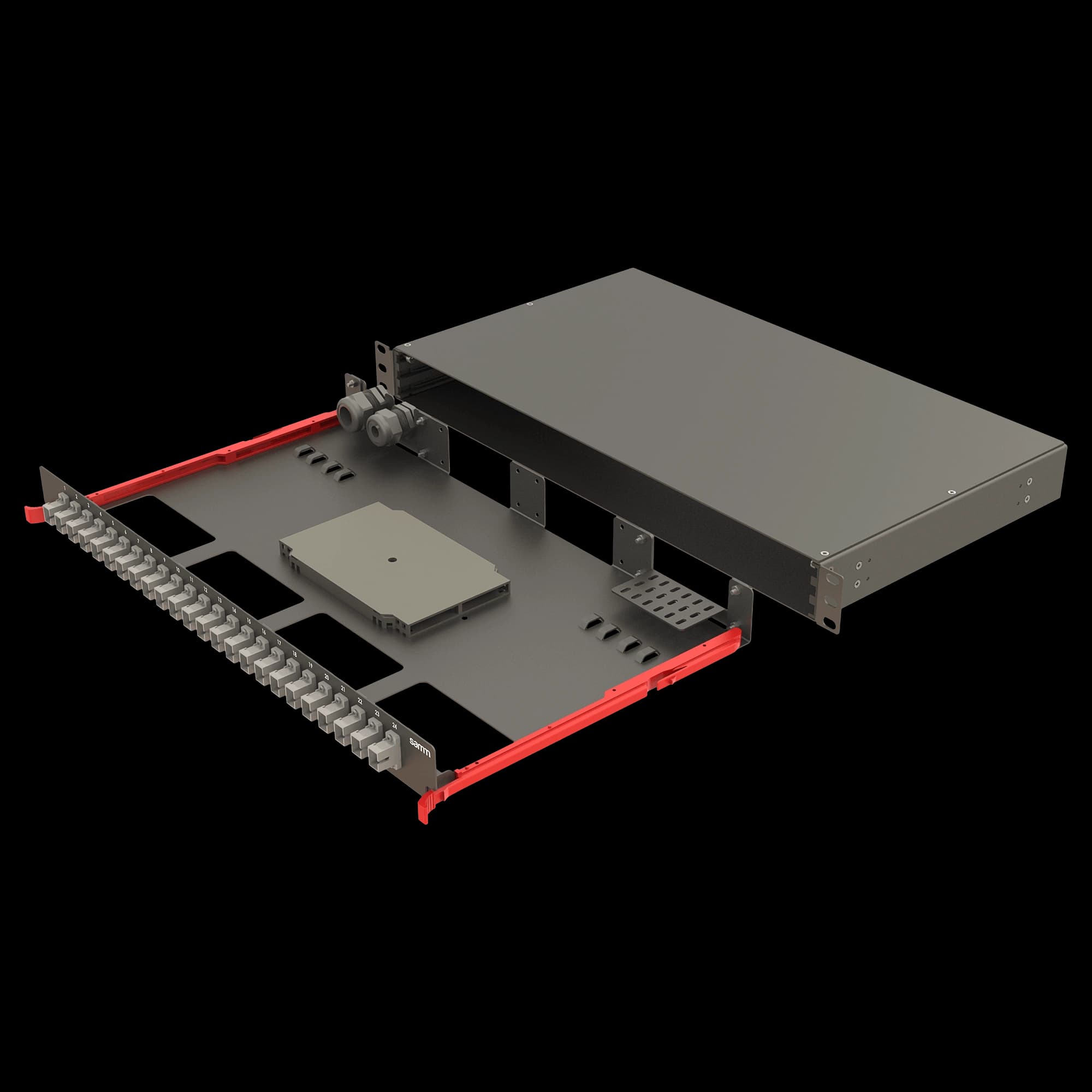 Bright Series | Rail Sliding | 24 SC Simplex | FP07 | 24 Fiber, vista 3