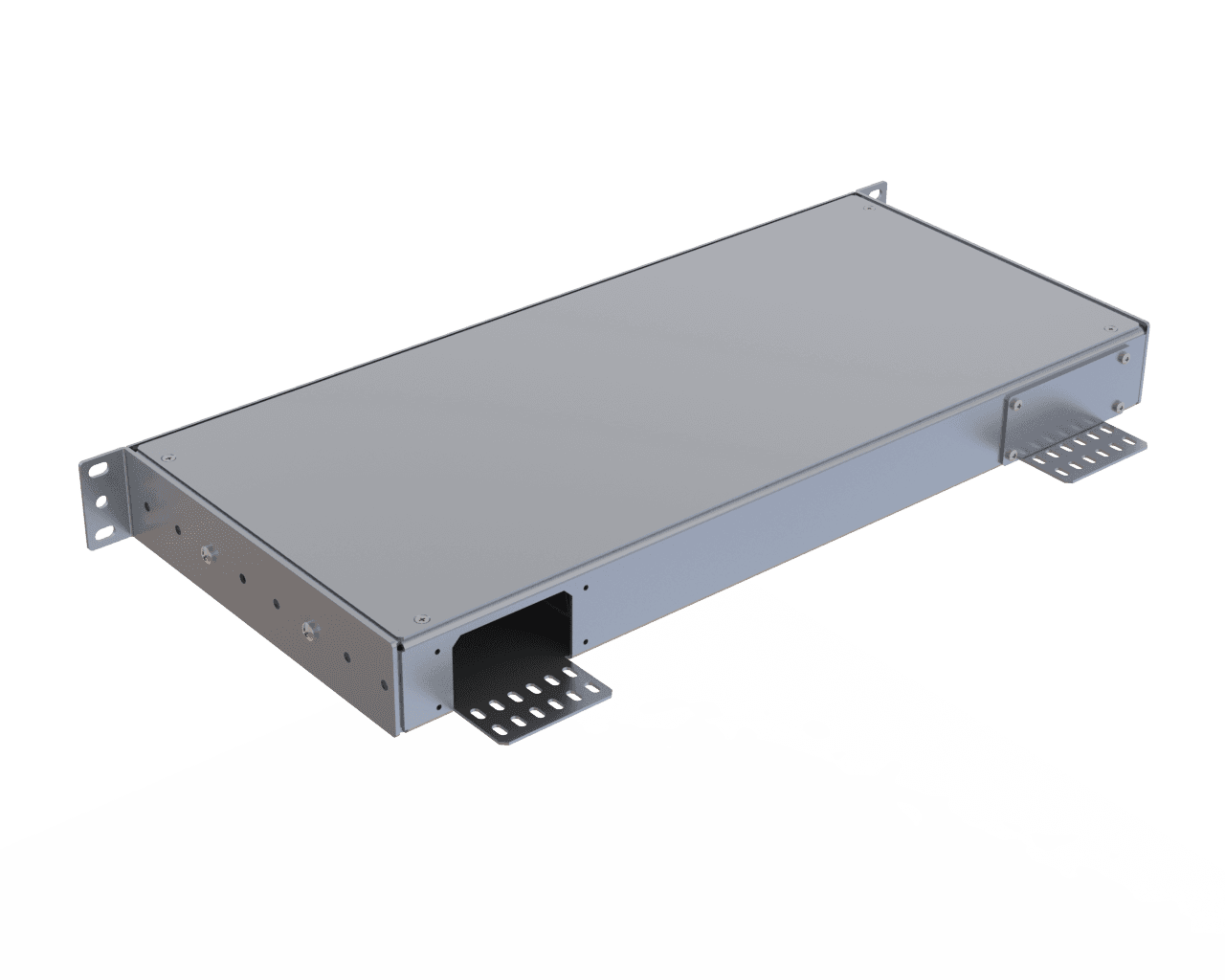 Aluminium 1U Empty Panel | 24 Holes | AL01, vista 5