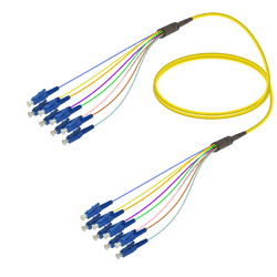LC/UPC-LC/UPC | 8 Fibers Fanout | Single Mode G657.A2 | 3.0/0.9mm, vista 2