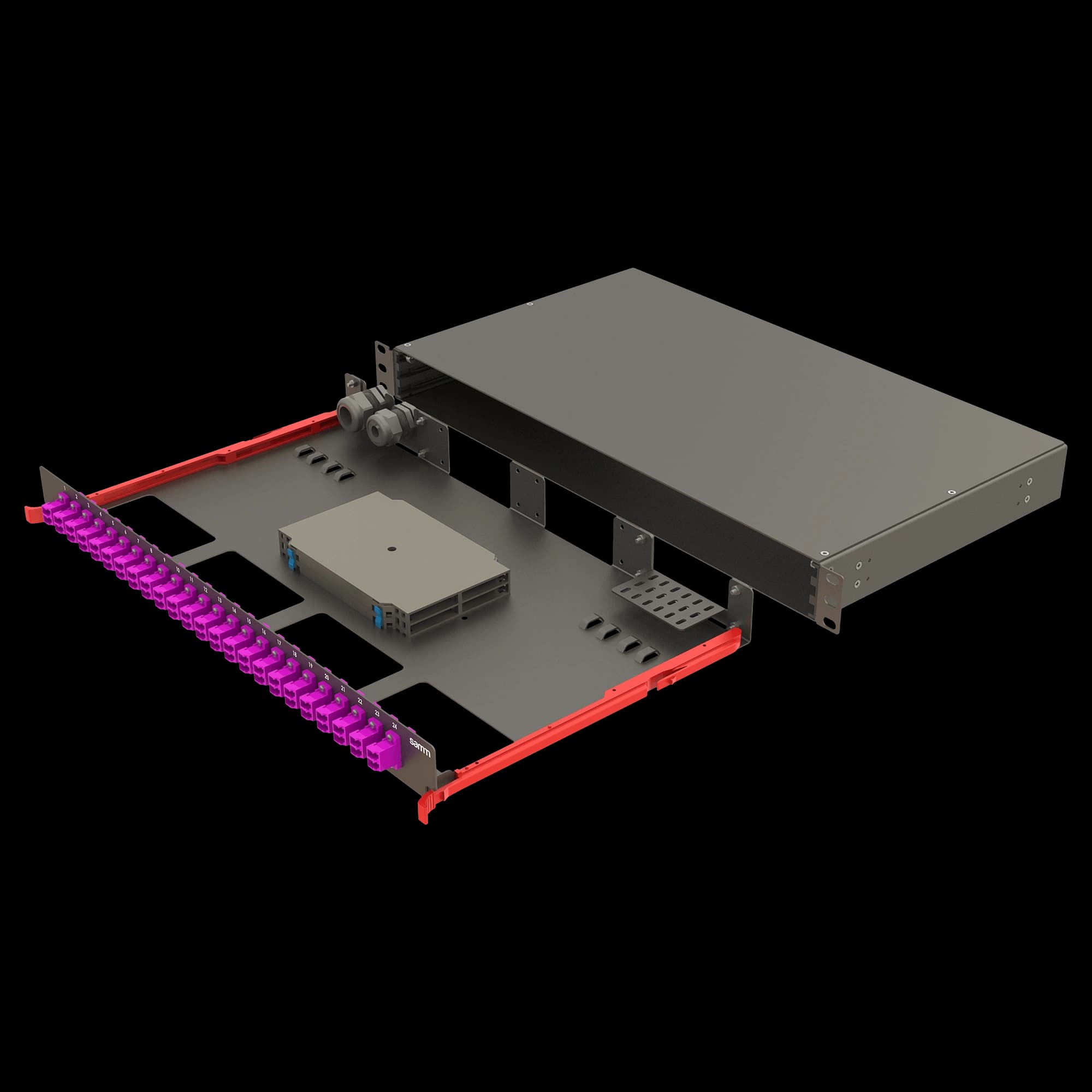 Bright Series | Rail Sliding | 24 LC Duplex | FP07 | 48 Fiber, vista 5