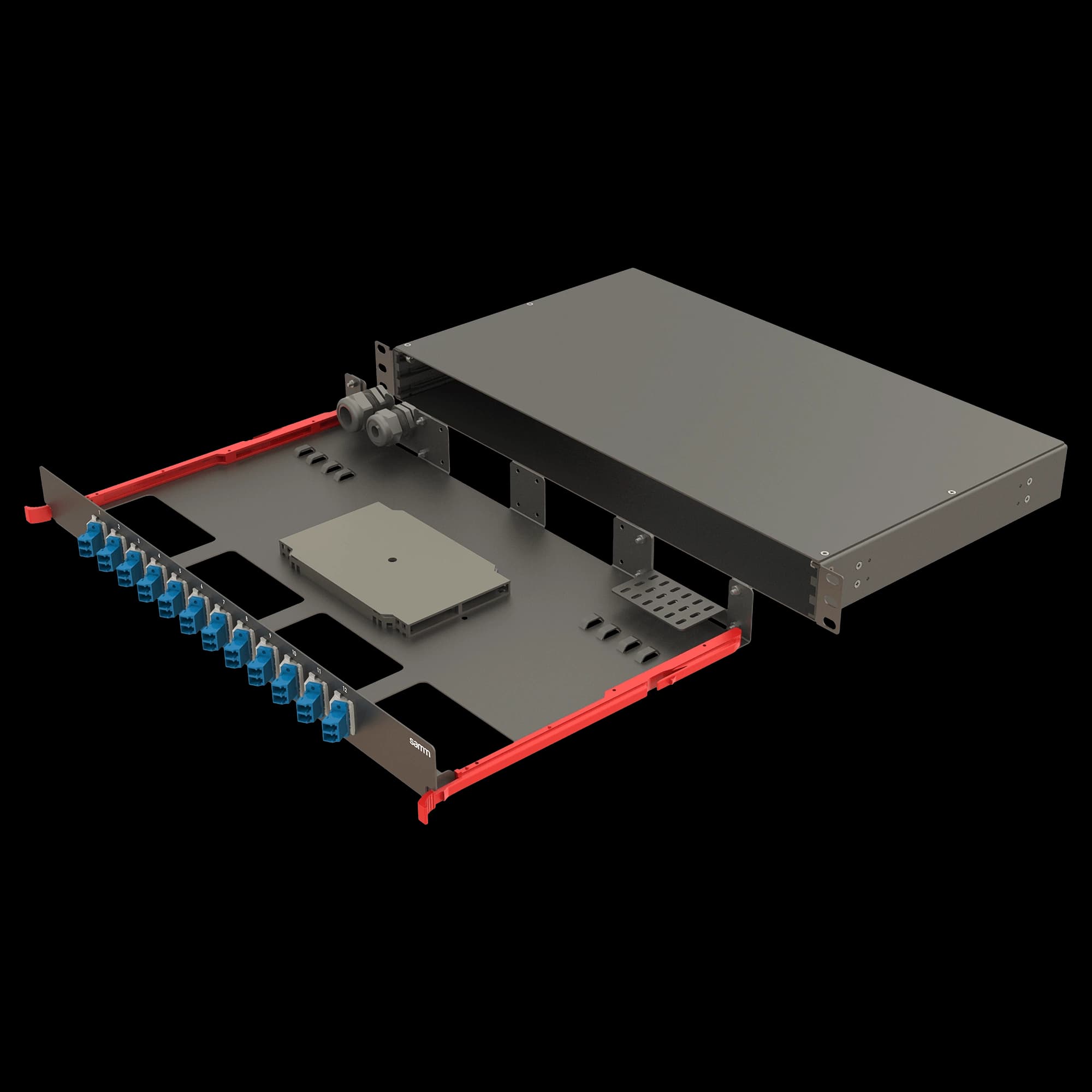 Bright Series | Rail Sliding | 12 Angled LC Duplex | FP09 | 24 Fiber