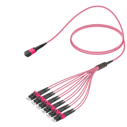 Male MTP Elite to LC/UPC Fanout | Base-12 | Multi Mode G651.OM4 | 3.0/1.8mm, vista 2