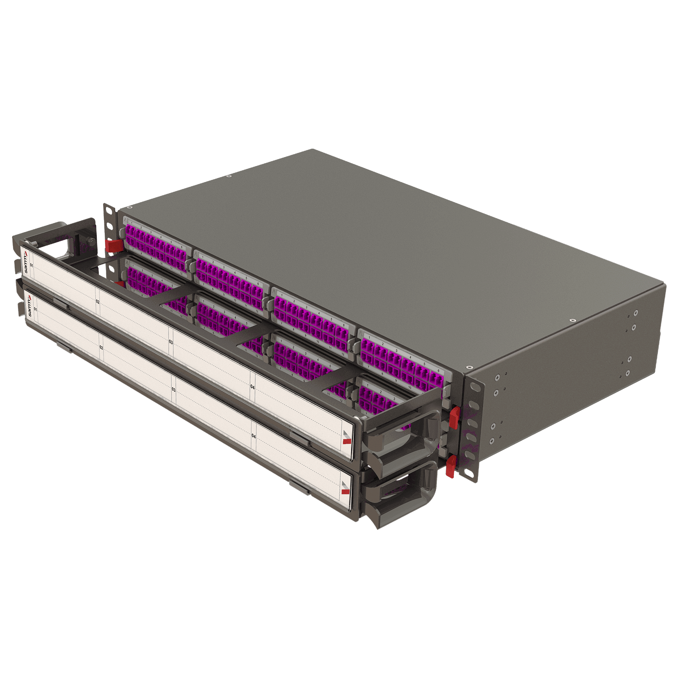 Modular High Density Panel with Organizer | 2U 8 Slots, vista 2