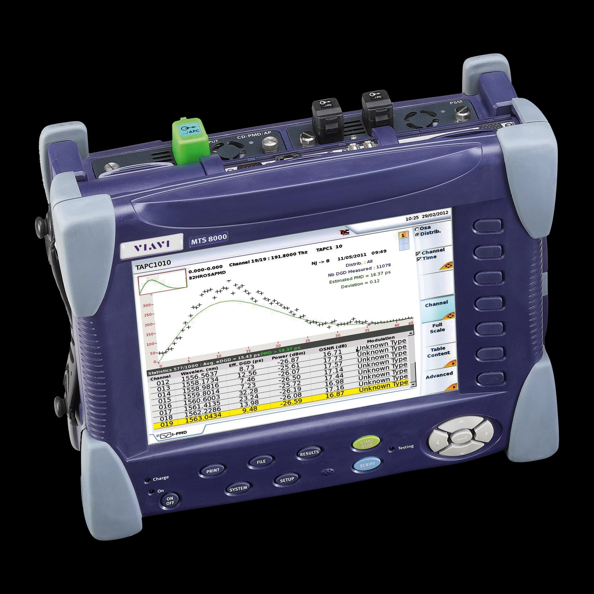 MTS-8000 OTDR + 8126B Module (Single Mode), vista 4