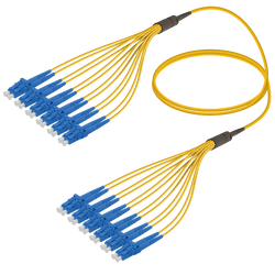 LC/UPC-LC/UPC | 12 Fibers Fanout | Single Mode G657.A2 | 3.0/1.8mm, vista 2