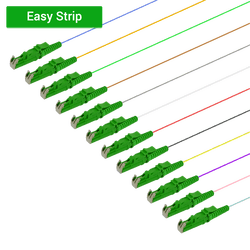 LSH/APC 12 Fiber Pigtail | Single Mode G657.A2 | 0.9mm, vista 3