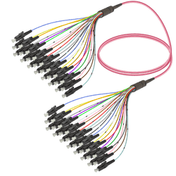 LC/UPC-LC/UPC | 24 Fibers Fanout | Multi Mode G651.OM4 | 3.0/0.9mm, vista 2