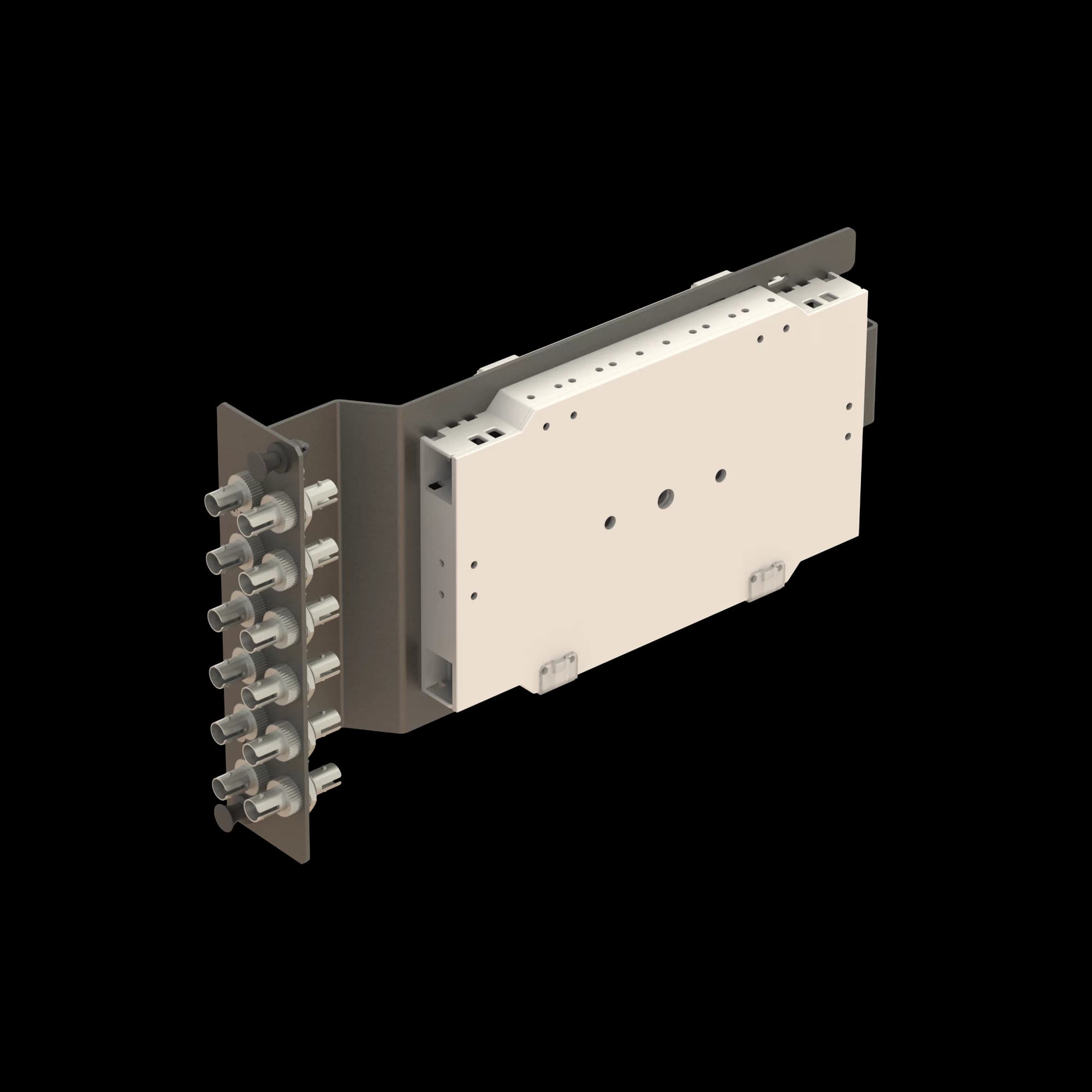 12x ST Simplex Sub-rack Splice Module **Pigtails are sold separately.