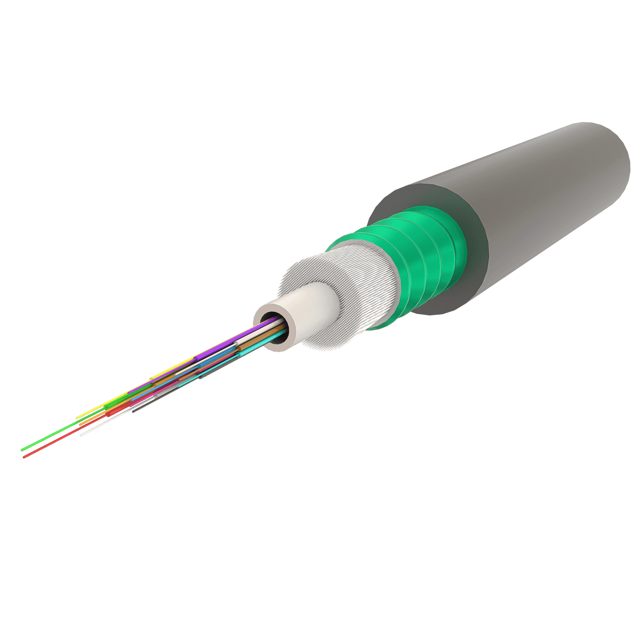 Steel-Armoured Central Loose Tube Fiber Optic Cable | Gel-Free | U-BQ(ZN)(SR)BH | Up to 24F | 2000 meters, vista 7