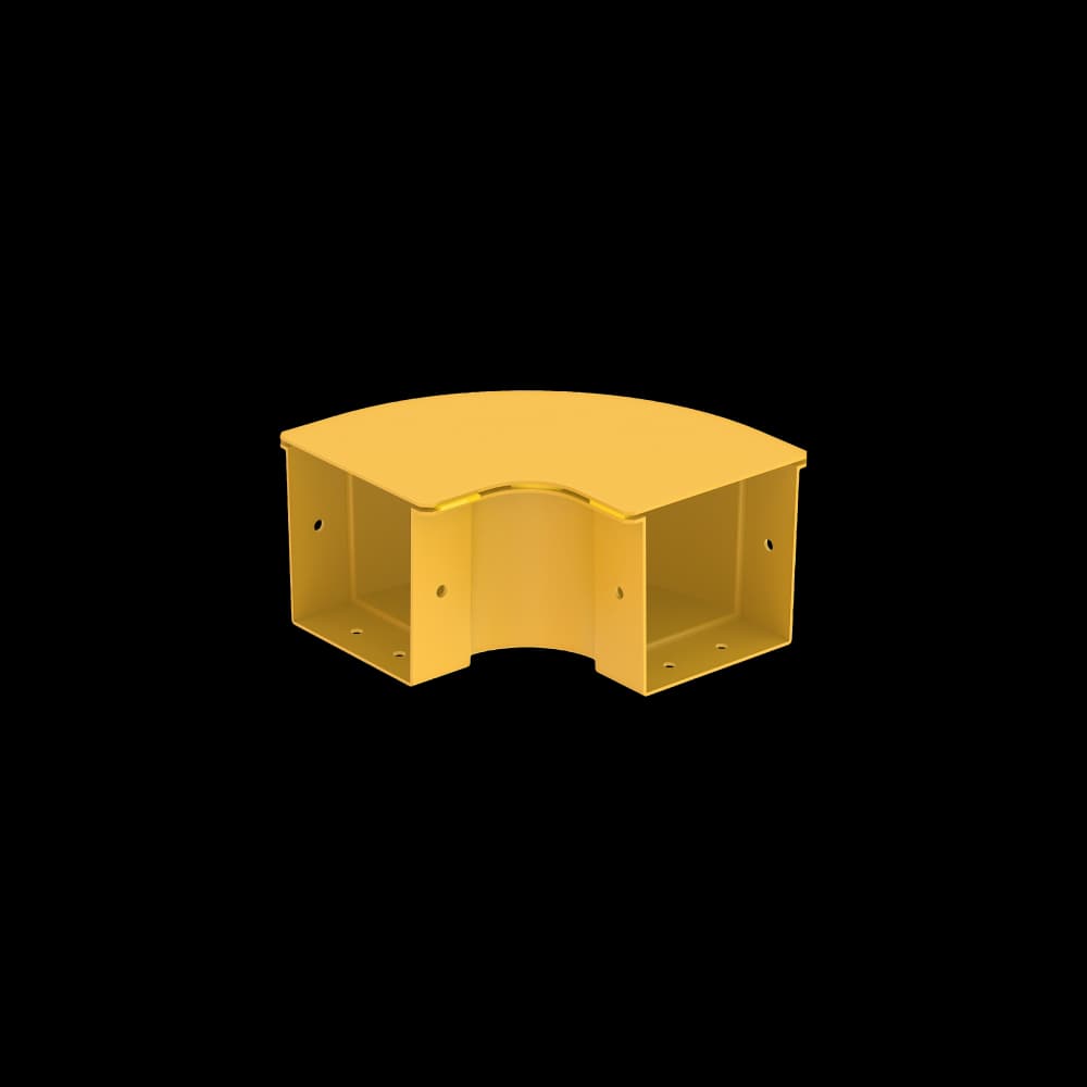 Raceways | Horizontal Elbow | W/ Cover 100mm