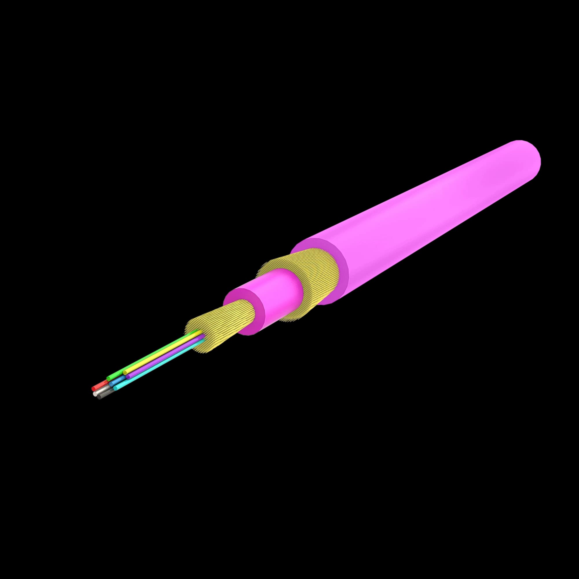 Ruggedized Distribution Cable 4.8mm | I-B3Q(ZN-AY)H 1x8 | 1000 meters, vista 4