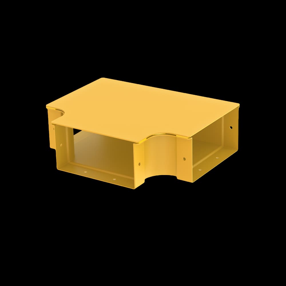 Raceways | Horizontal "T" Connection 200mm | W/ Cover