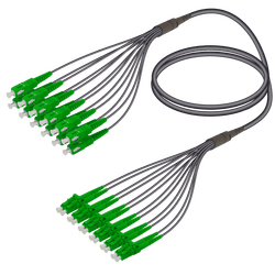 SC/APC-LC/APC | 12 Fibers Universal Fanout | Single Mode G657.A2 | 4.8/1.8mm, vista 2