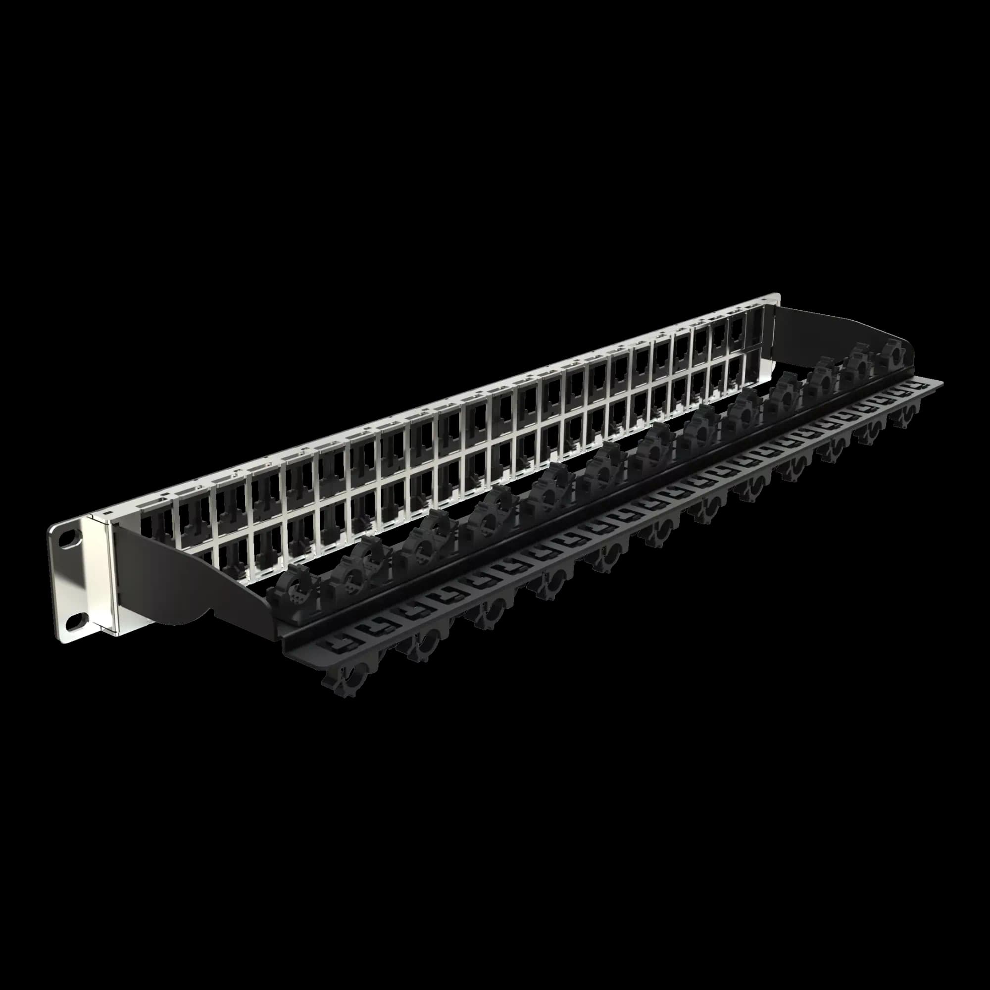 PANEL-1U-SHLD-UNL-STR-48P with SCM, vista 2