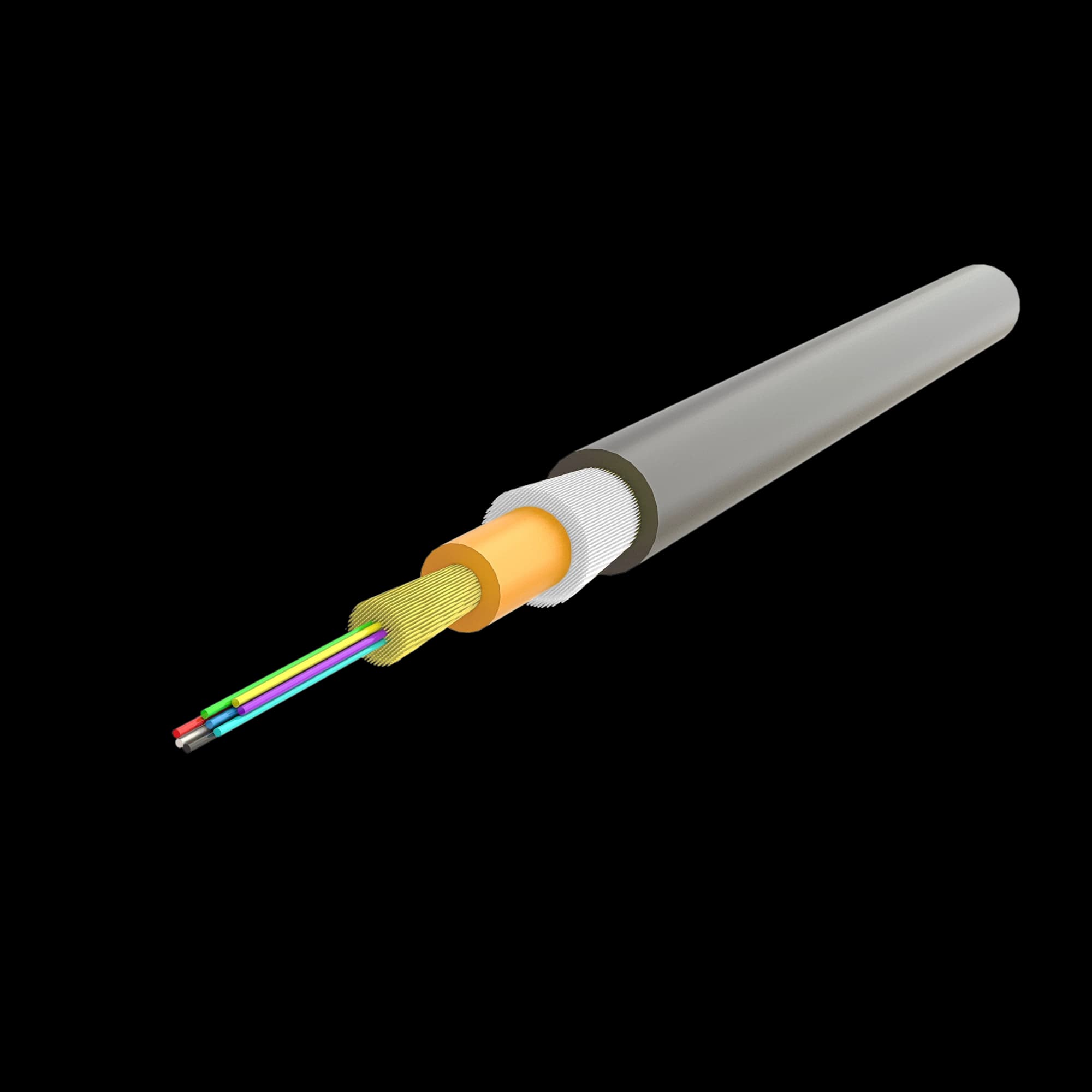Ruggedized Distribution Cable 4.8mm | U-B3Q(ZN-GY)H 1x8 | 1000 meters, vista 2