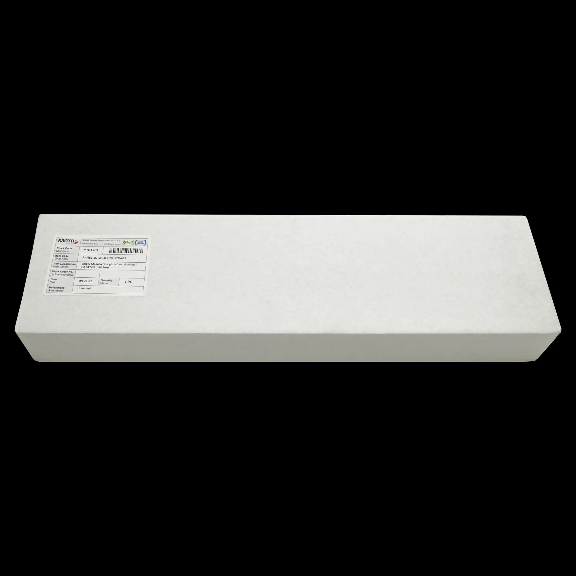 Empty Modular Straight HD Patch Panel | 1U CAT-6A | 48 Ports, vista 6