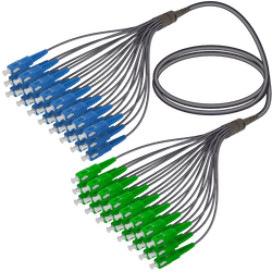 SC/UPC-SC/APC | 24 Fibers Universal Fanout | Single Mode G657.A2 | 4.8/1.8mm, vista 2