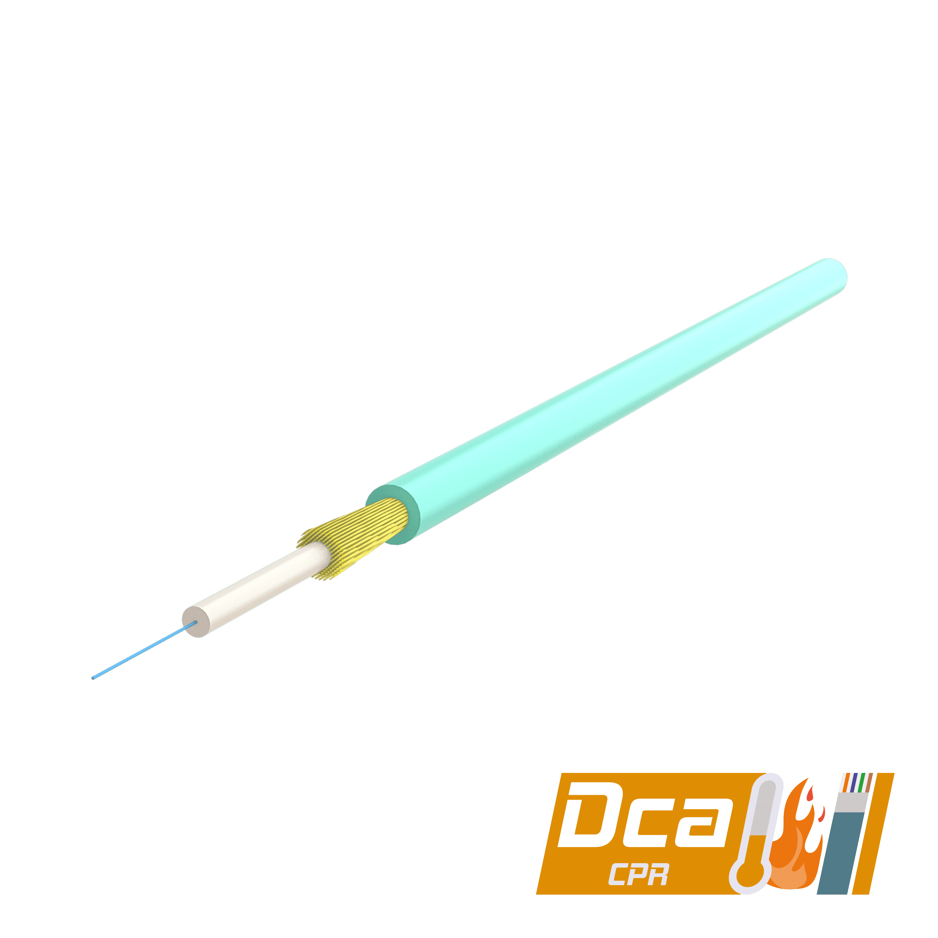 Simplex Fiber Optic Cable 2.0mm | I-VT9(ZN-AY)H 1x1 | CPR: Dca | 1000 meter, vista 3