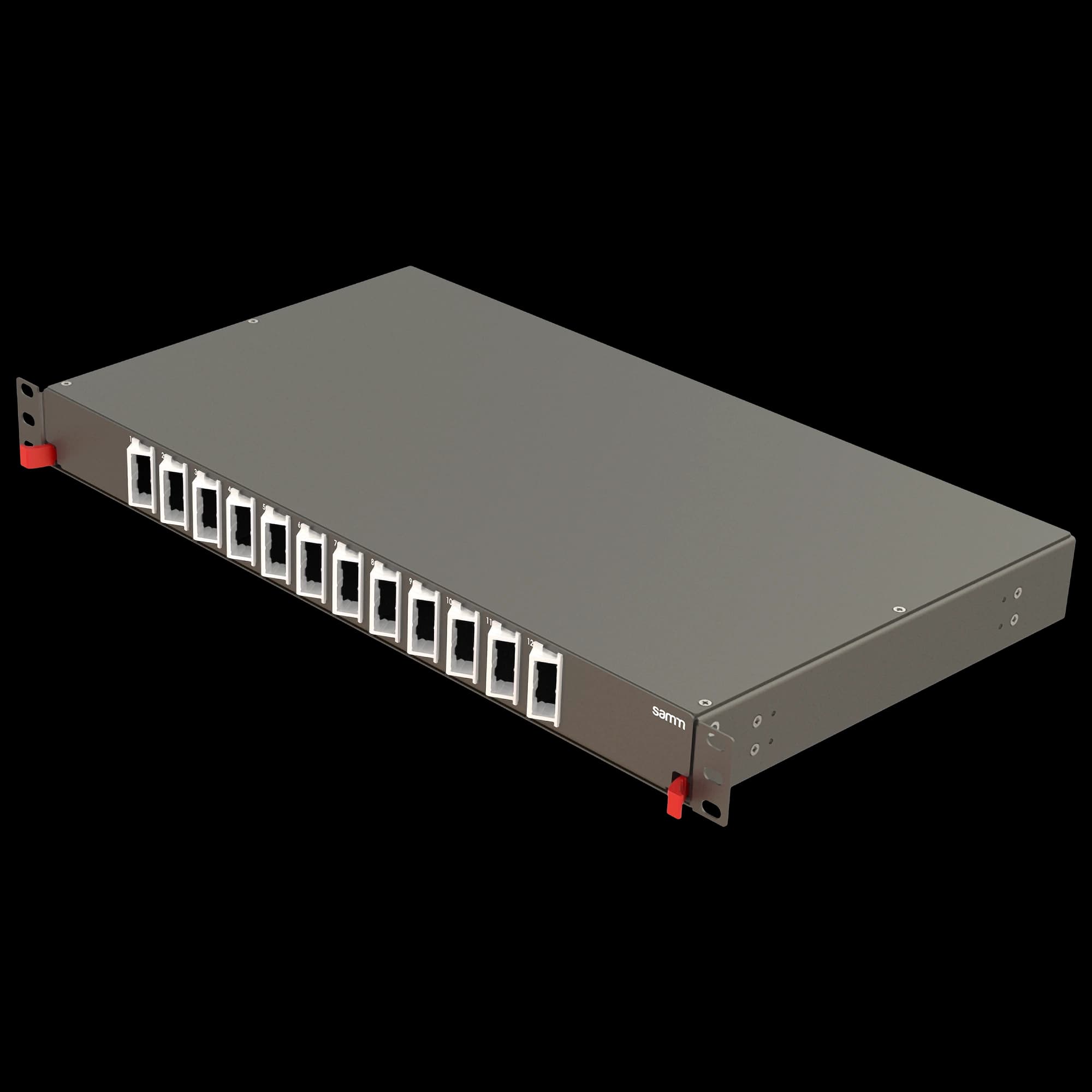 Bright Series | Rail Sliding | 24 Angled Holes | FP10 | Empty Patch Panel