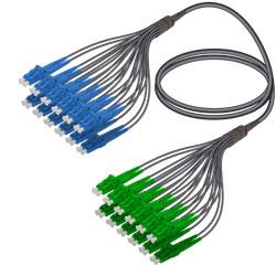 LC/UPC-LC/APC | 24 Fibers Universal Fanout | Single Mode G657.A2 | 4.8/1.8mm, vista 2