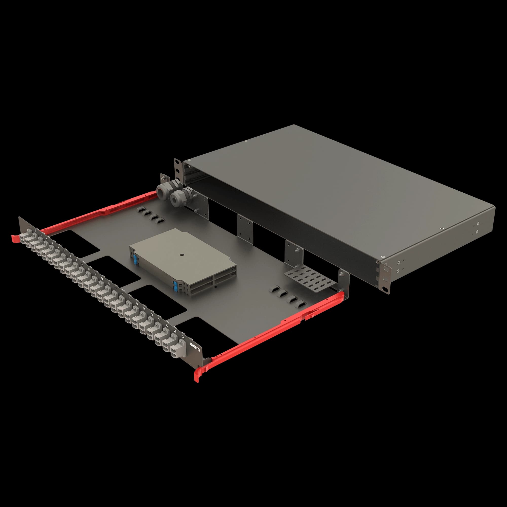 Bright Series | Rail Sliding | 24 LC Duplex | FP07 | 48 Fiber, vista 3