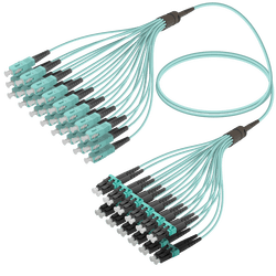 SC/UPC-LC/UPC | 24 Fibers Fanout | Multi Mode G651.OM3 | 3.0/1.8mm, vista 2