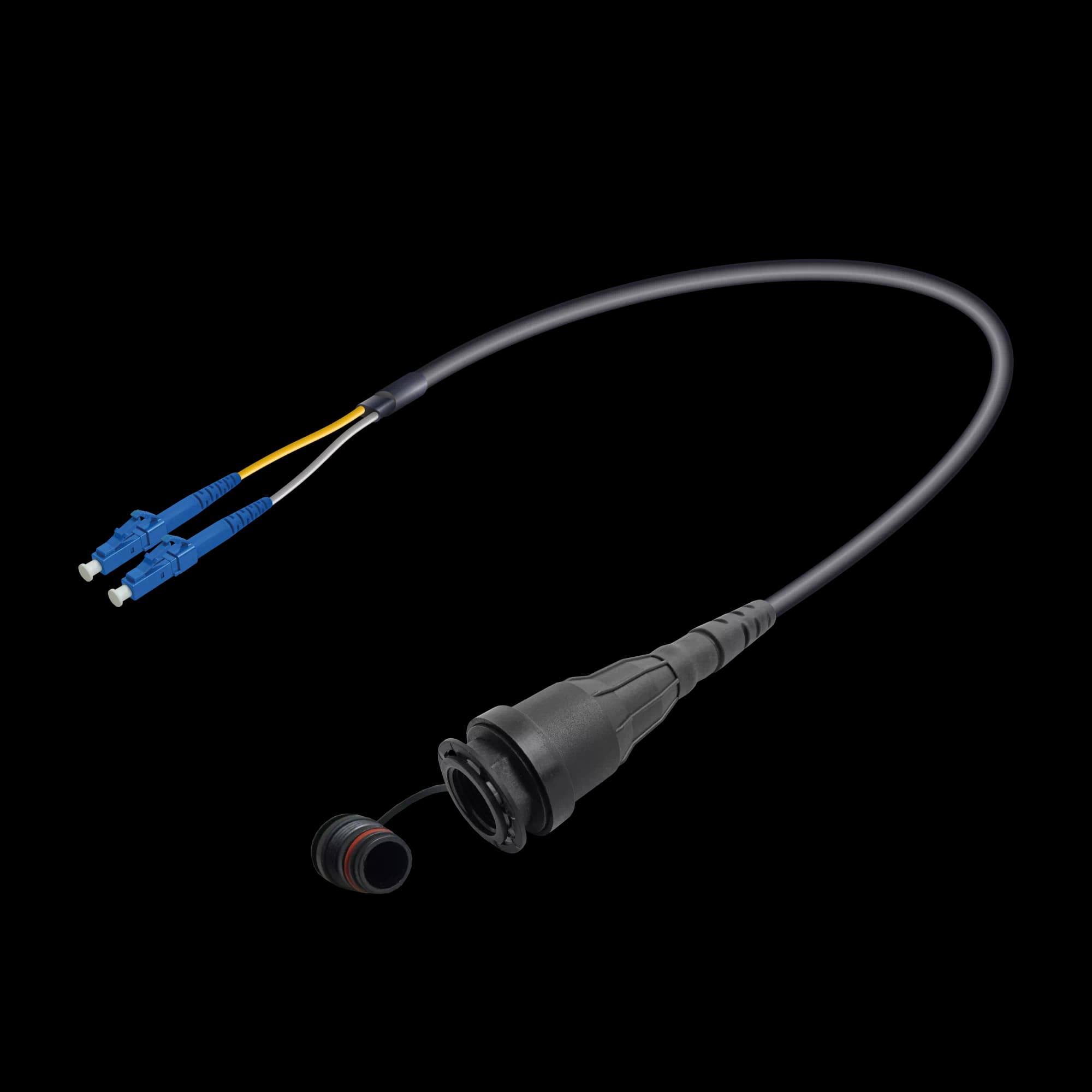 QCS Harsh Environment Single Mode A2 Fiber Cable Assembly | QCS-Female to LC-Duplex