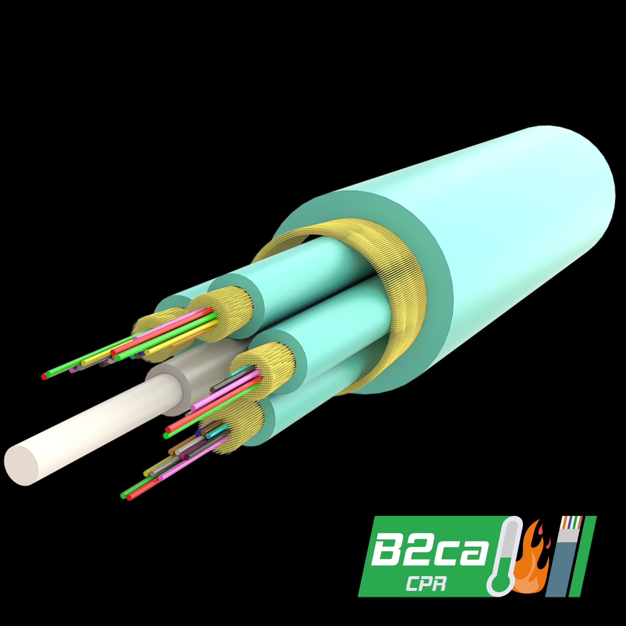 Multi-Fiber Universal Breakout Cable | UT-B3Q(ZN-AY)H | Cpr: B2ca | up to 288 Fiber, vista 3