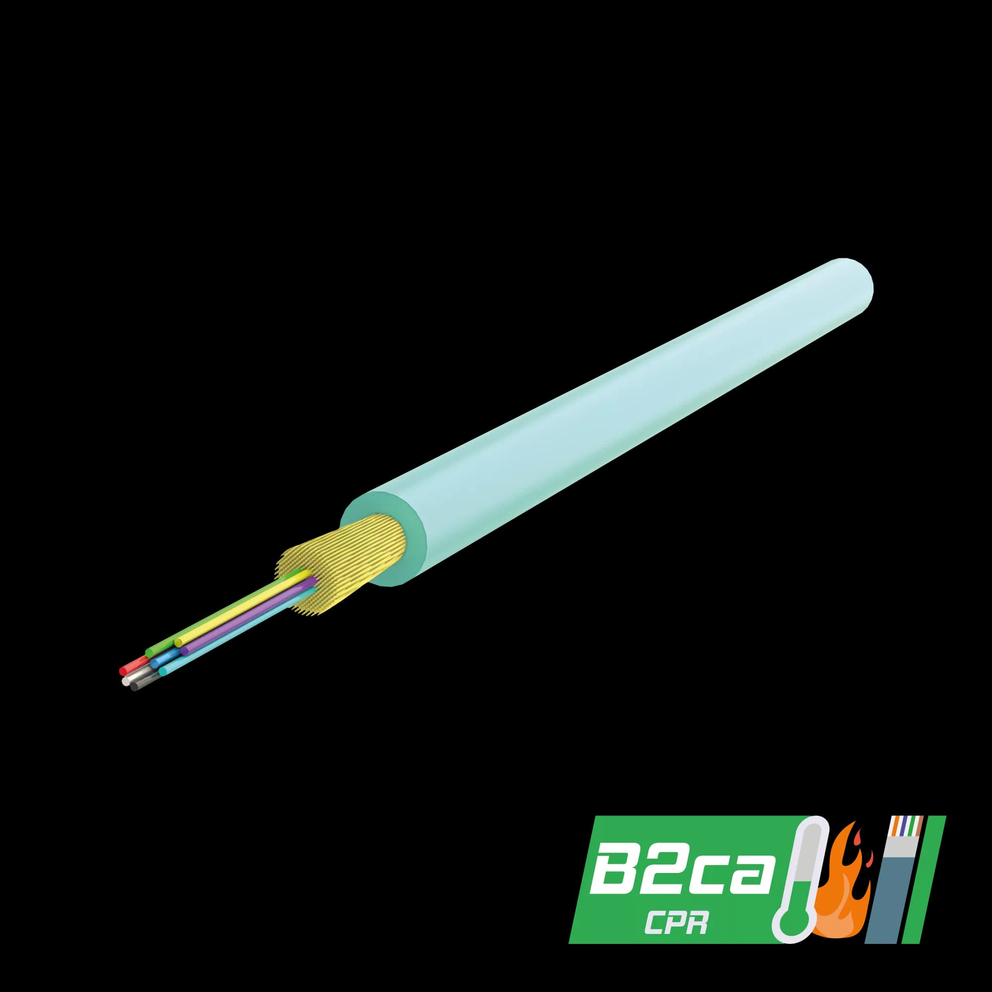 Multi-Fiber Distribution Cable 3.0mm | I-B3 1x8 | CPR: B2ca | 1000 meters, vista 3
