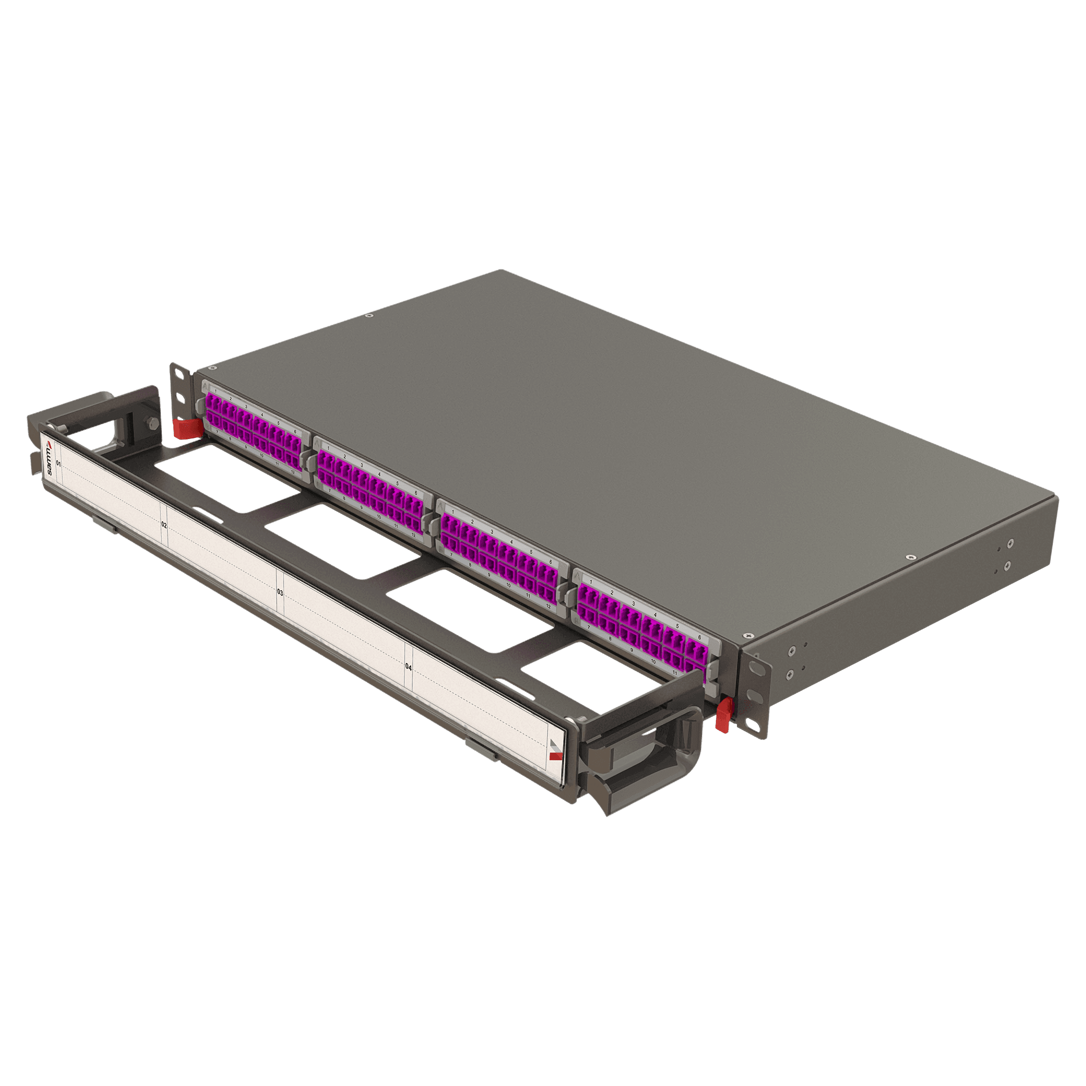 Modular High Density Panel with Organizer | 1U 4 Slots, vista 2